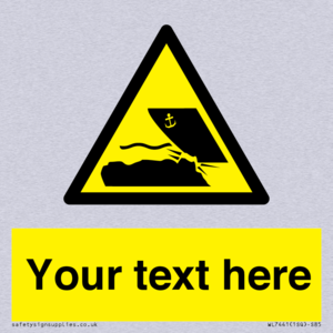 Custom Warning submerged objects in watercraft areas